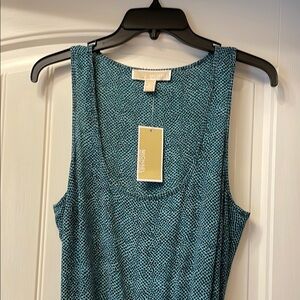 Elegant Teal Sleeveless Dress